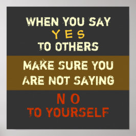 Sim & Não - (Opção de Canvas) Poster 12X12