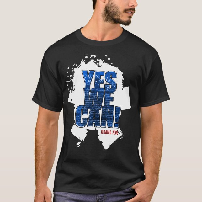 "Sim nós podemos!" T-SHIRT 2008 DE OBAMA (Frente)