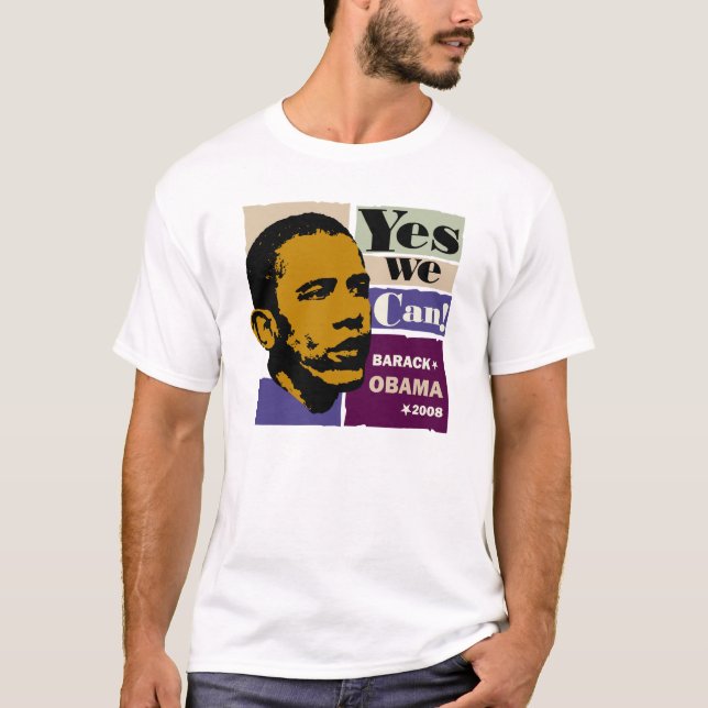 "Sim nós podemos!" T-shirt de Obama (Frente)