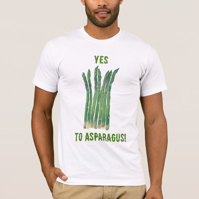 Sim para espargos, camisetas personalizadas (Frente)