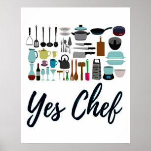 Sim Poster de Arte Chef Kitchen