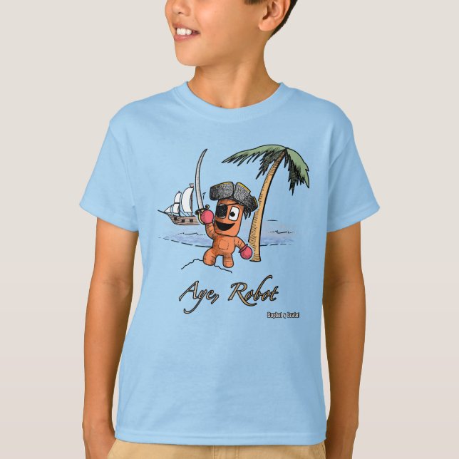 Sim, Robô Pirata T-Shirt (Frente)
