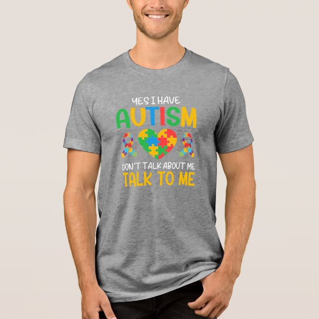 Sim, tenho Design de camiseta Autismo (Frente)