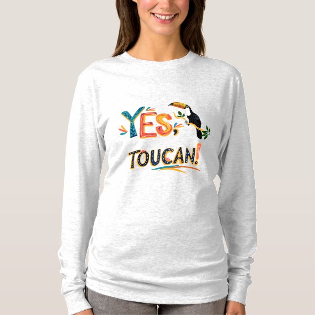 Sim Tucano - Camisa Básica de Manga Longa da Selva (Frente)