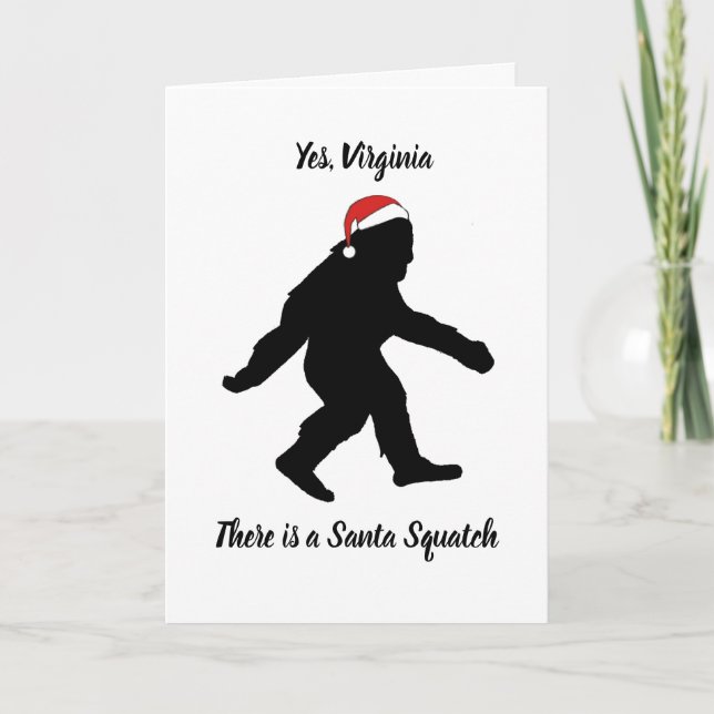 Sim, Virgínia, cartão de Natal de Squatch do papai (Frente)