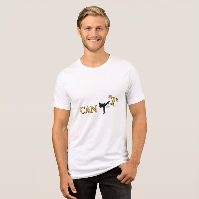 Sim Você Pode Camiseta Citação Silhueta (Frente Completa)