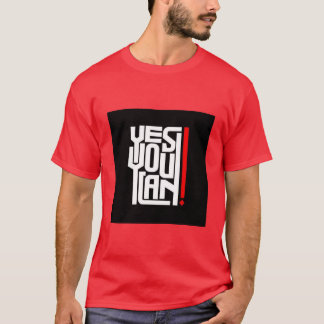 Sim, você pode camiseta impressa com texto
