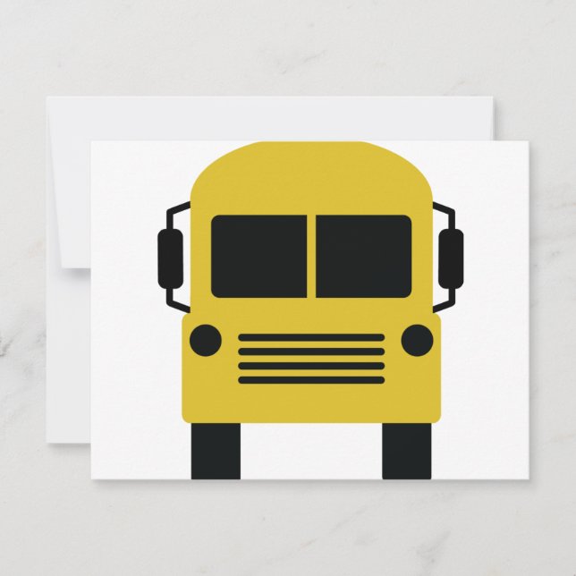símbolo amarelo de ônibus escolar (Frente)