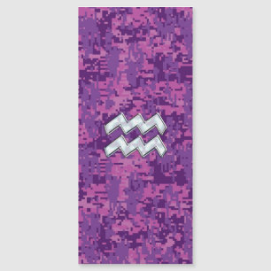 Símbolo Aquarius Zodíaco na Camuflagem Digital R