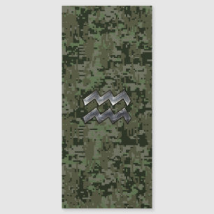 Símbolo Aquarius Zodíaco na Camuflagem Digital V