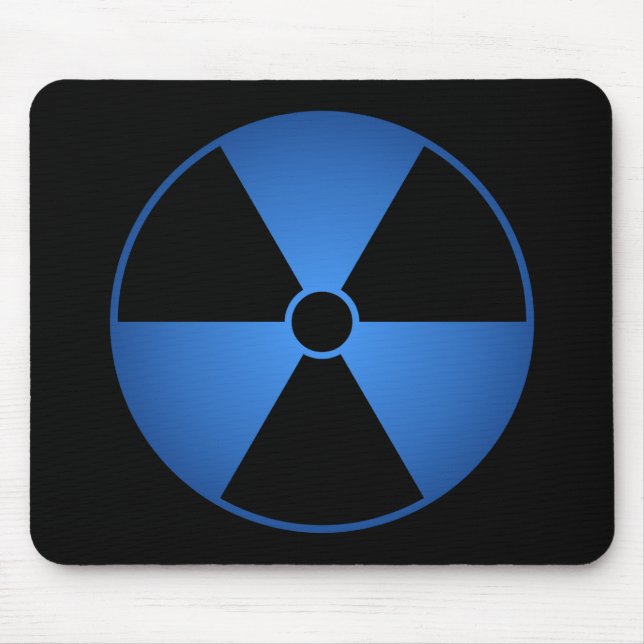 Símbolo azul Mousepad da radiação (Frente)