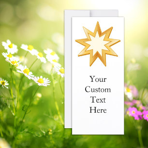 Símbolo Baha'i Convite/Anúncio de Cartão Plano