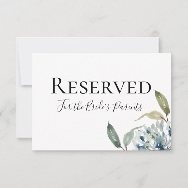 Símbolo Botânico Reservado Azul Dusty (Frente)