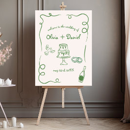 Símbolo Brilhante Verde, com Letra Ilustrada