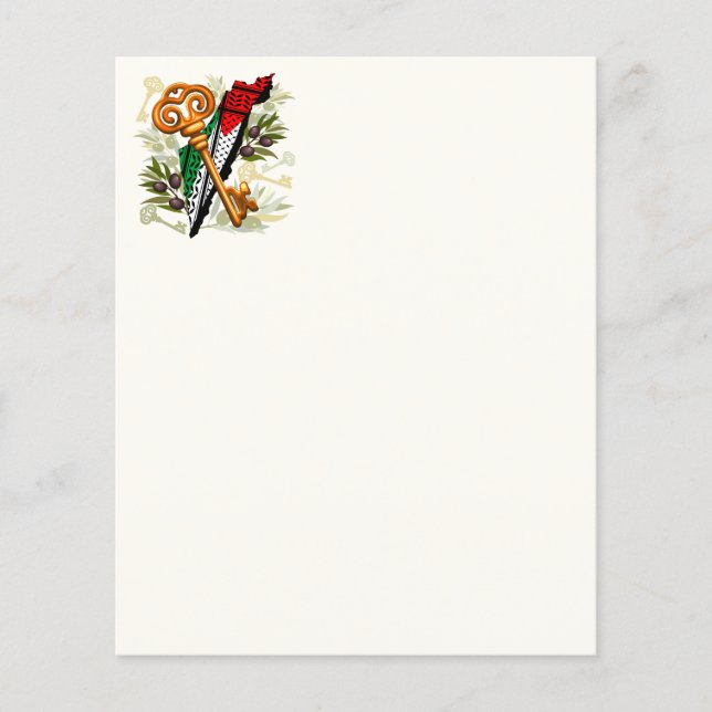 Símbolo chave palestino do direito de retorno (Frente)