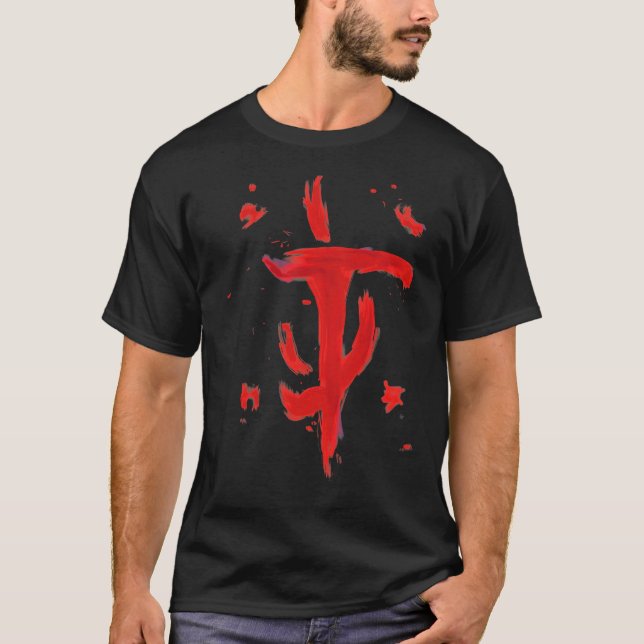 Símbolo da Camada DOOM -    Camiseta T-Lássica DOO (Frente)