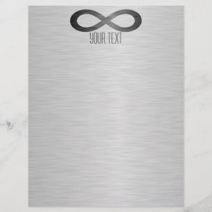 Símbolo da infinidade na textura do metal do fals