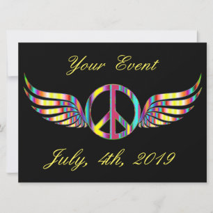 Símbolo da Paz Hippie Alado Thunder_Cove