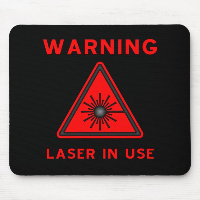 Símbolo de advertência vermelho Mousepad de laser (Frente)