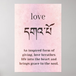 Símbolo de Amor Buda Poster