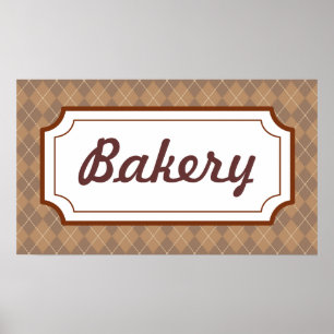 Símbolo de Bakery Retro Poster