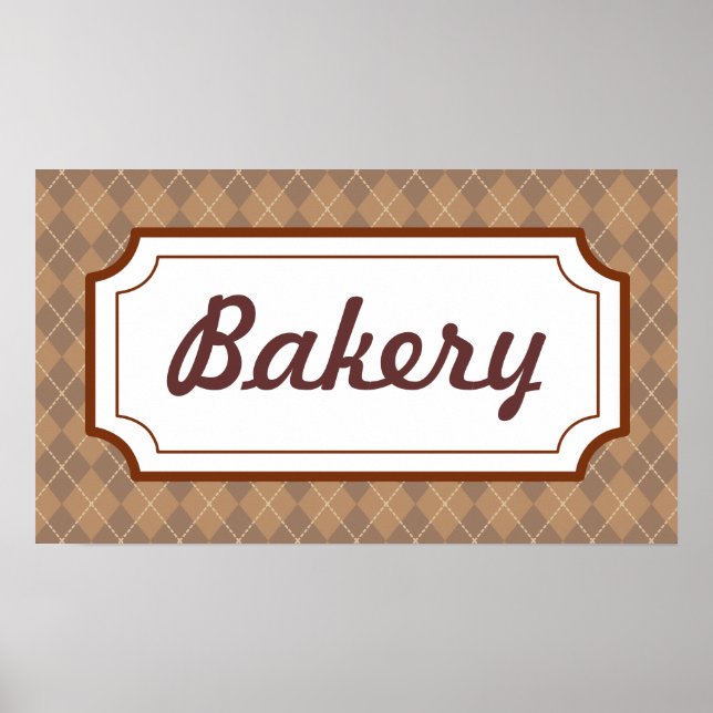 Símbolo de Bakery Retro Poster (Frente)
