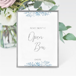 Símbolo de Bar Aberto de Casamento Eucalyptus Azul