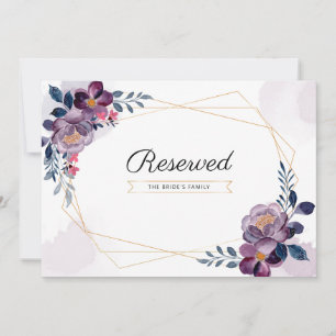 Símbolo de Casamento Geométrico Roxo Floral Rese