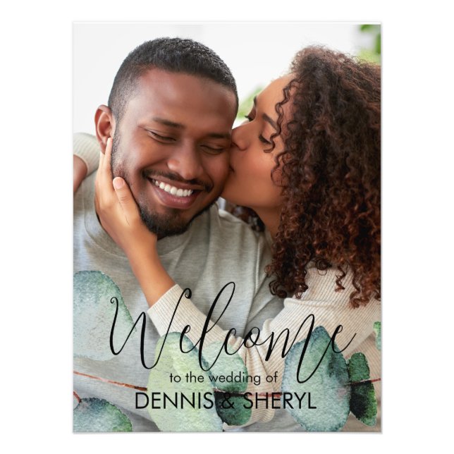 Símbolo de Casamento Moderno de Foto Eucalyptus Pe (Frente)