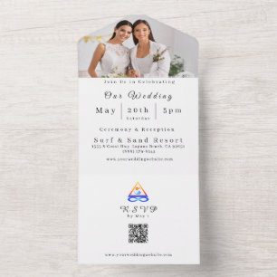 Símbolo de chama Photo Wedding -QR Code-LGBTQ-Twin
