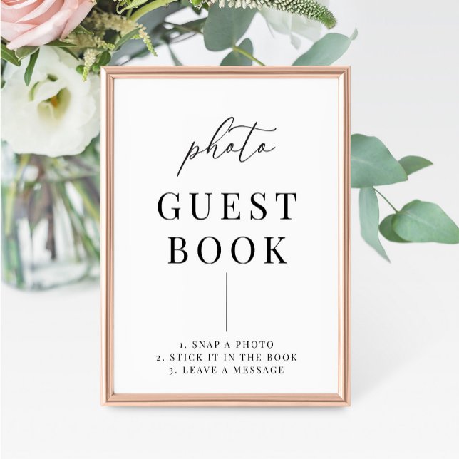 Símbolo de Guestbook de Foto de Casamento Elegante (Criador carregado)