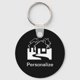 Símbolo de imóveis personalizável chaveiro