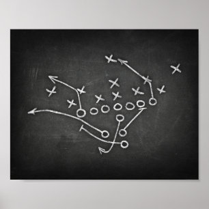 Símbolo de Impressão de giz de futebol do PLAYBOOK