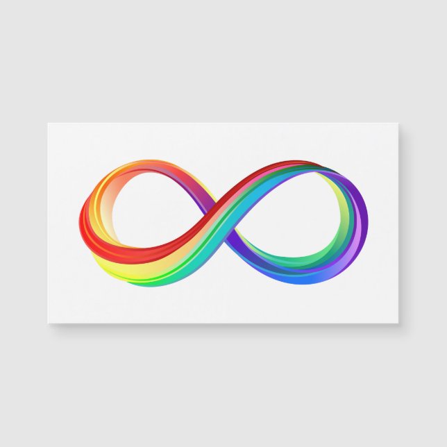 Símbolo de Infinidade Arco-Íris em Camadas (Frente)