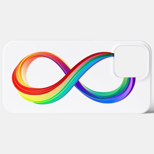 Símbolo de Infinidade Arco-Íris em Camadas (Verso (horizontal))