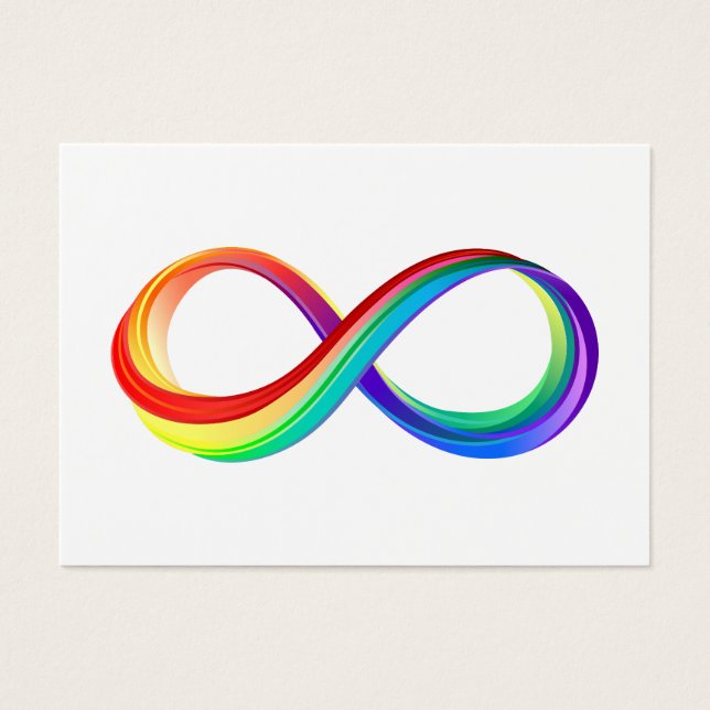 Símbolo de Infinidade Arco-Íris em Camadas (Frente)