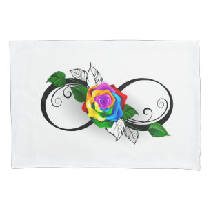 Símbolo de Infinito com Rosa Arco-íris