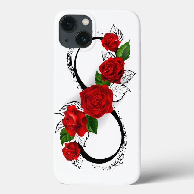 Símbolo de Infinito com Rosas Vermelhas (Verso)