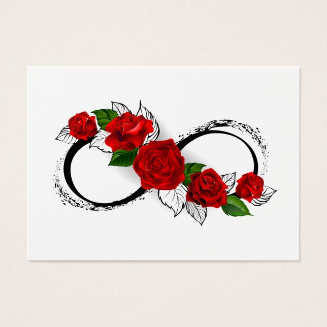 Símbolo de Infinito com Rosas Vermelhas (Frente)