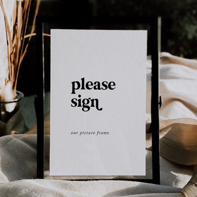 Símbolo de Livro de Convidado do Alternativo 5x7" (Modern Typography 5x7" Alternative Guest Book Sign)