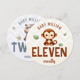 Símbolo de Milestone de Bebê do Macaco Bonito Hipp