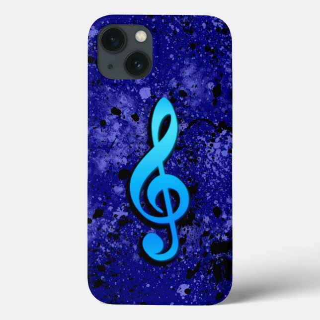 Símbolo de Nota Musical Azul (Verso)