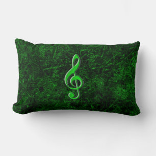 Símbolo de Nota Musical Verde Almofada Lombar