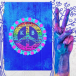 Símbolo de Paz Arco-Íris Aquarela Contra Azul Vibr<br><div class="desc">Este tablet tem um símbolo de paz colorido de arco-íris colorido. O sinal de paz contém as palavras empatia, confiança, aceitação, amor, unidade, um mundo, igualdade e respeito. O sinal de paz flutua sobre um maravilhoso fundo azul vibrante. O símbolo da paz está rodeado por aqua brilhante e pontos cor-de-rosa...</div>