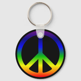 Símbolo de paz arco-íris Chaveiro