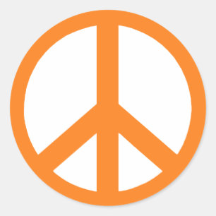 Símbolo de Paz Laranja - Adesivos