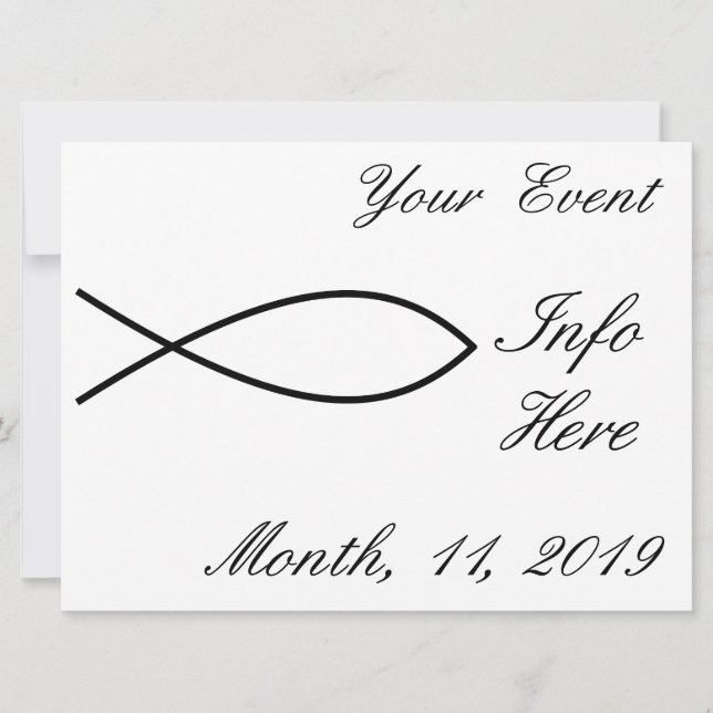 Símbolo de Peixe Cristão Ichthys Thunder_Cove (Frente)