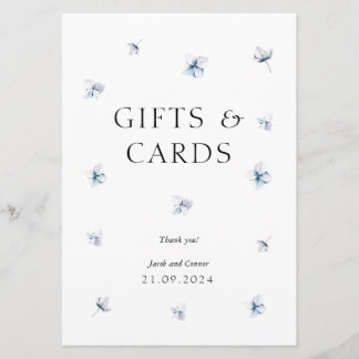 Símbolo de presentes e cartões de casamento azul E