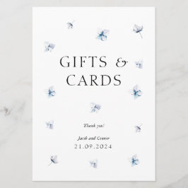 Símbolo de presentes e cartões de casamento azul E