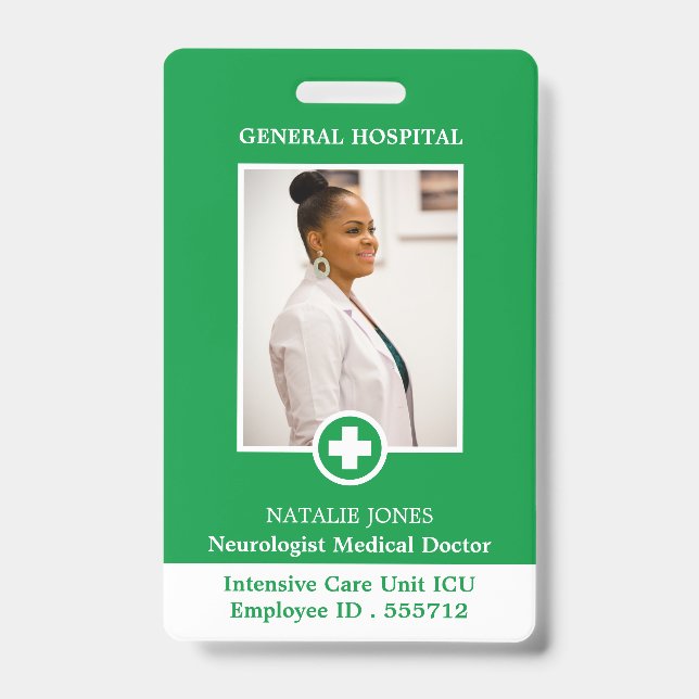 Símbolo de primeiros socorros, Crachá de identific (Frente)